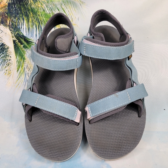 Teva Trail Sandals  Blue Outdoor Casual Hiking Trail Womens 10 - Picture 3 of 8